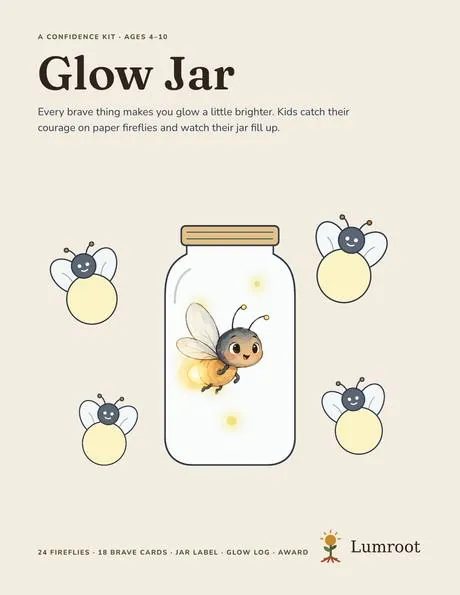 Glow Jar printable kit cover