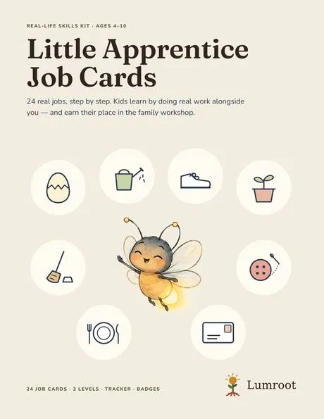 Little Apprentice Job Cards printable kit cover