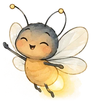 Lumi the firefly waving