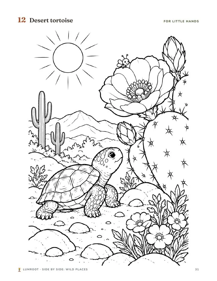 Side by Side: Wild Places printable: child page page